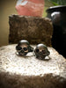 Skull Rings Wedding rings Alternative wedding Handmade Jewelry Black Spinel